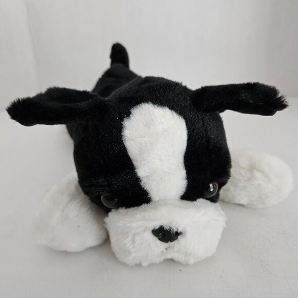 Aurora Buster the Boston Terrier Dog 12" Flopsie Plush Stuffed Animal Toy - Picture 11 of 11